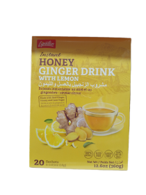 مشروب Instant Honey طبيعي 100% بدون كافيين بنكهة الزنجبيل بالعسل واليمون